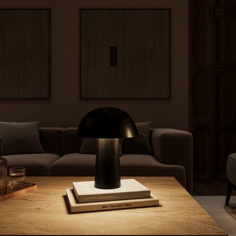 🖤 Elevate your space with sophistication: Black Glossy Mushroom Lamp! 🍄 Crafted from solid beech wood and finished in sleek black gloss, this lamp exudes modern elegance. Each piece is meticulously handcrafted to perfection, showcasing the natural beauty of wood in a bold and contemporary style. Illuminate your surroundings with its discreet daylight LED lighting, adding a touch of understated luxury to any room. 🌟 Whether you prefer classic chic or minimalist vibes, this lamp is a statement ... Black Mushroom Lamp, Modern Lampshade, Lamp Mushroom, Wooden Desk Lamp, Lamp Rustic, Wooden Table Lamp, Black Lamp, Lamp Handmade, Wooden Table Lamps