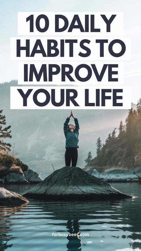 daily habits to improve your life Best Daily Habits, Small Daily Habits, Habits To Track, Self Care Lifestyle, 10 Daily Habits, Upgrade Yourself, Life Organisation, Good Daily Habits, Ways To Improve Yourself