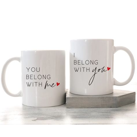 Couple Cups Ideas, Couple Mugs Cute, Couple Mug Design, Mug Printing Design, Coffee Mugs For Couples, Statement Mugs, Valentines Day Mugs, Practical Wedding Gifts, Couples Svg