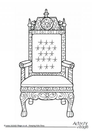 Throne Colouring Page 1 Throne Sketch, Throne Drawing, King Throne, Queen Chair, King On Throne, Royal Chair, King Chair, Royal Throne, Chair Drawing