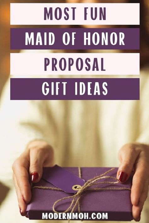 Looking for the most fun Maid of Honor proposal gift ideas? We have you covered. Check out these creative and unique maid of honor proposal ideas guaranteed to make her say "yes" with excitement! From personalized gifts to DIY surprises, find out the best ways on how to ask someone to be your maid of honor now. | Maid of Honor Maid Of Honor Proposal Ideas, Creative Proposal Ideas, Best Friend Wedding Speech, Maid Of Honor Responsibilities, Ask Your Bestie, Ways To Ask Bridesmaids, Proposal Gift Ideas, Maid Of Honor Duties, Unique Proposals