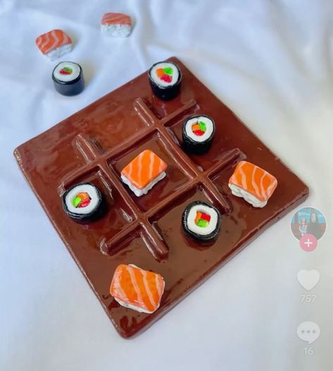 Spice Up Your Date Evening with These Simple Clay Concepts- #Clay #Date #Easy #Ideas #Night #Spice Check more at https://howcandothis.com/diyideas/spice-up-your-date-evening-with-these-simple-clay-concepts/ Air Dry Clay Sushi, Sushi Clay Art, Tiktaktoe Clay, Tick Tack Toe Diy Clay, Clay Tiktaktoe Board, Pottery Tic Tac Toe, Diy Clay Crafts Ideas, Clay Tik Tak Toe Boards, Ceramic Tic Tac Toe Board