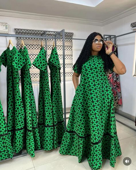 Free Ankara Gowns For Women, Ankara Bubu Gown, Ankara Bubu Gown Styles, Ankara Bubu, Wax Dress, Latest Ankara Gown Styles, Simple Dress Styles, Bubu Gown, Boubou Styles For Women