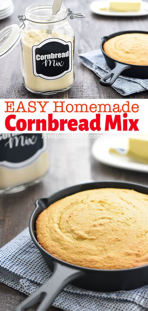 Homemade Cornbread Mix Recipe, Bulk Cornbread Recipe, Make Ahead Mixes Pantries, Dry Biscuit Mix Recipe, Diy Cornbread Mix Recipe, Cornbread Mix In A Jar, Jiffy Cornbread Mix Diy, Diy Baking Mix Recipes, Bulk Mix Recipes