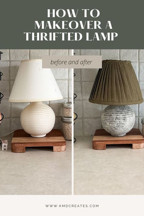 faux ceramic base, pleated lampshade tutorial, lampshade makeover, lamp makeover, lamp makeover before and after, kitchen lamp Lampshade Tutorial, Kitchen Declutter, Shade Tutorial, Pleated Lamp Shade, Faux Ceramic, Pleated Lamp, Kitchen Lamp, Pleated Lampshade, Makeover Kitchen