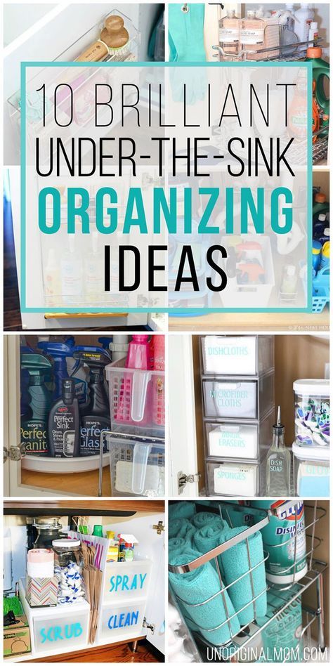 Under The Sink Organization, Under Kitchen Sink, Bathroom Closet Organization, Sink Organization, Kitchen Sink Organization, Organized Pantry, Bathroom Storage Solutions, Under Sink Organization, Organizing Hacks