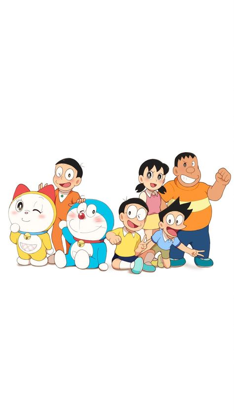 Doremon And Friends Drawing, Doraemon Group Photo, Doramon Pic Drawing, Doraemon With Friends, Doraemon All Characters, Nobita And Friends, Doraemon Friends, Doraemon And Friends, Doraemon Characters