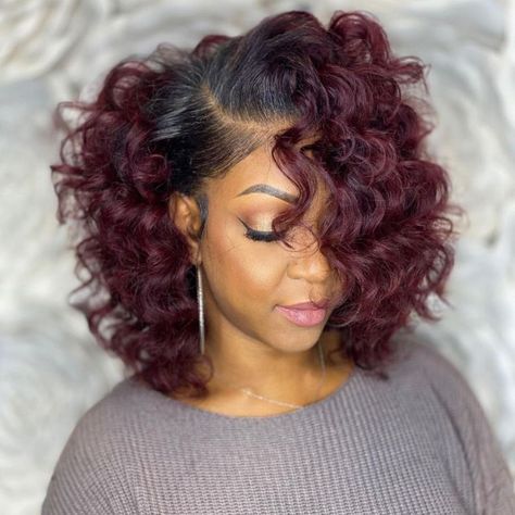 25 Best Hair Colors for Dark Skin Taking the Stage in 2021 Burgundy Natural Hair, African American Hair Color, Hair Color For Dark Skin Tone, Hair Colors For Dark Skin, Black Women Hair Color, Hair Color For Dark Skin, Wine Hair, Perfect Hair Color, Colors For Dark Skin