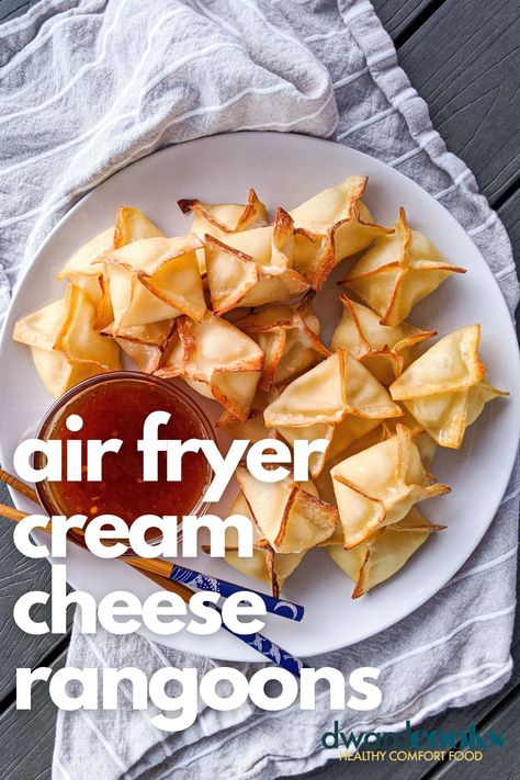 Rangoon Recipe Cream Cheese, Cheese Air Fryer Recipes, Cheese Rangoon Recipe, Air Fryer Recipes Healthy Dinners, Air Fryer Cream Cheese, Cheese Rangoons, Cheese Air Fryer, Cream Cheese Rangoons, Healthy Dinners Easy