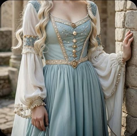 Velaryon Dress, Targaryen Dress, Westeros Fashion, Era Victoria, Fair Outfits, Fantasy Dresses, Royal Dresses, Fantasy Gowns, Medieval Dress