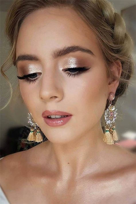 Bride Makeup Brown Eyes, Simple Wedding Makeup, Gorgeous Wedding Makeup, Wedding Eyes, Natural Makeup For Brown Eyes, Wedding Makeup Ideas, Christmas Makeup Look, Prom Makeup Looks, Artist Makeup