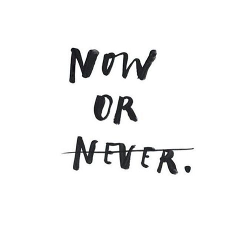 now or never Now Or Never Quotes, Never Quotes, Black & White Quotes, Now Or Never, The Darkest Minds, Calligraphy Quotes, Quotes Inspirational Positive, Word Up, Words Of Affirmation