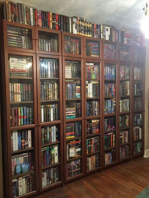 Closed Library Bookshelves, Home Library With Glass Doors, Glass Book Shelves, Bookshelves Closed, Book Shelves With Glass Doors, Closed Bookshelves, Closed Bookshelf, Bookshelves With Glass Doors, Closed Bookcase