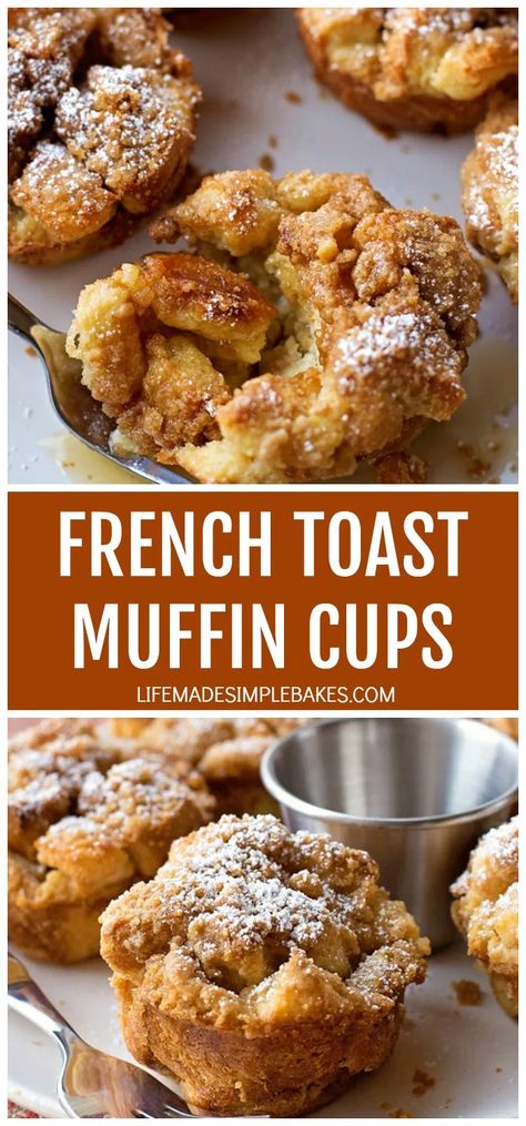 French Toast Muffins Recipe, French Toast Bread, French Toast Bread Pudding, Easy French Toast Bake, Muffins Pumpkin, Bread French, Life Made Simple, French Toast Muffins, Vegan French Toast