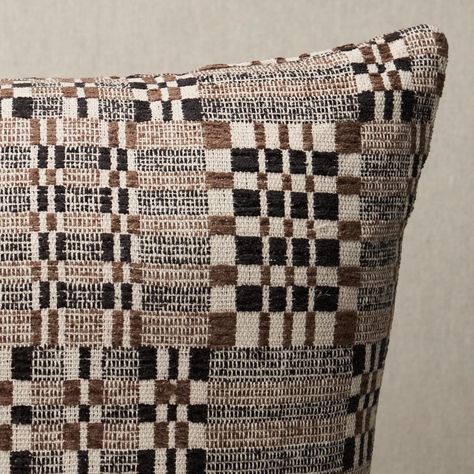 Brimfield Pillow - Cinder Pillows & Accessories | Schumacher Schumacher Pillows, Bed Pillow Covers, Geometric Throw Pillows, Vintage Textile, Amber Interiors, Throw Pillows Bed, Pillow Fabric, Pattern Play, Vintage Textiles