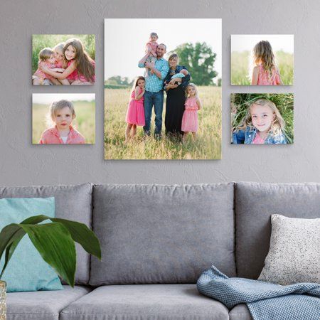 Memory Milestones Photo Canvas Gallery Wall Family Photo Canvas, Family Photo Gallery Wall, Family Pictures On Wall, Canvas Photo Wall, Canvas Gallery Wall, Canvas Display, Family Photo Wall, Gallery Wall Layout, Display Family Photos