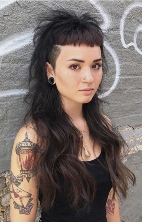 Punky Hair, Medium Curly Hair, Boosting Confidence, Rock Hairstyles, Mullet Haircut, Goth Hair, Medium Curly, Edgy Short Hair, Punk Hair