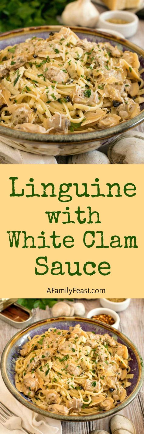 Tomato Pasta Dishes, Nanas Recipes, Linguine With White Clam Sauce, Clam Sauce Recipe, Linguine And Clams, Clam Sauce Linguine, Seafood Linguine, White Clam Sauce, Pasta Seafood