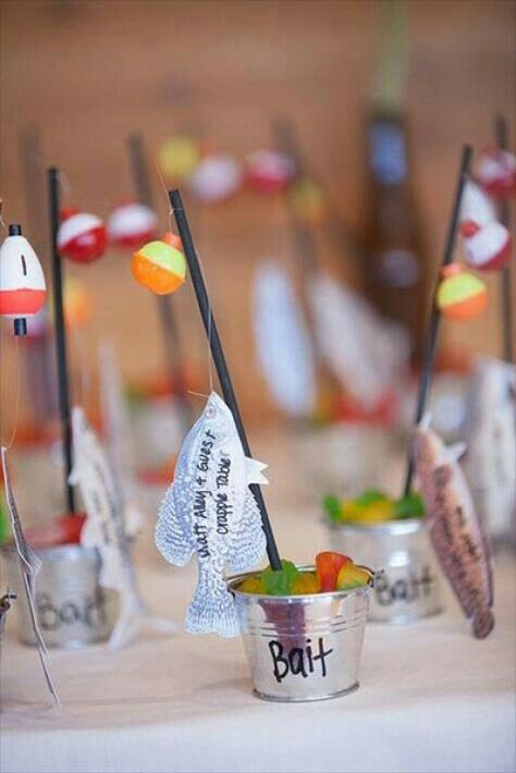 Fishing Proposal Ideas, Fish Themed Decorations, Fishing Decorations, Fishing Engagement, Fishing Themed Wedding, Baby Shower Fishing, Decorations For Wedding, Swedish Wedding, Fishing Birthday Party