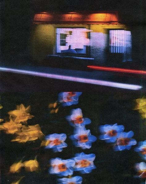 jana sojka on Instagram: "Daffodils, watercolours on photographs. I've got this magic feeling at night. Available 1/1" Jana Sojka, Cinematic Aesthetic, Experimental Film, Color Blur, Cinematic Photography, At Midnight, Night Aesthetic, New Wall, Photography Editing