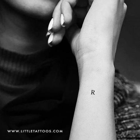 R Uppercase Serif Letter Temporary Tattoo - Set of 3 Fonts for tattoos #fontsfortattoos tattoo #tattoo tattoos #tattoos fonts #fonts font #font 10.330 Letter R Tattoo Ideas Fonts, Recycling Tattoo, R R Tattoo, R Tattoo Letter Initial, Letter R Tattoo Ideas, R Initial Tattoo, R Tattoo Letter, Letter Tattoos Initials, Pinky Tattoo