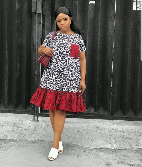 Africa Print Dress For Ladies, African Shirt Dresses For Women Classy, African Casual Wear, Ankara Short, Ankara Short Gown Styles, Short African Dresses, African Dresses Modern, African Wear Dresses, Ankara Gown Styles