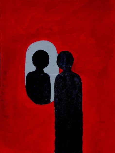 Deep Abstract Art, Simple Art On Canvas, Abstract Art Of People, Self Actualization Art, Modern Art Minimalist, Misunderstood Painting, Simple Surrealism Art, Breakup Painting Ideas, Paintings Deep Meaning