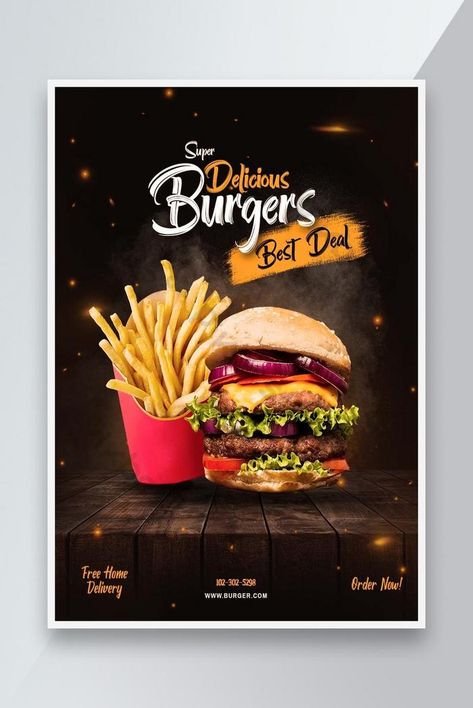 Hamburger Poster Design, Burger Poster Design Graphics, Tandoori Burger, Burger Poster Design, Burger Creative, Poster Burger, Burger Store, Burger Poster, Creative Burger