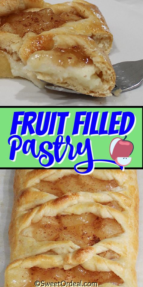 Stuffed Crescent Rolls Dessert, Recipes For Crescent Dough Sheets, Pillsbury Dough Sheet Recipes Breakfast, Pillsbury Dough Sheet Recipes Desserts, Fruit Filled Pastries, Crescent Roll Sheets Recipes, Pillsbury Dough Sheet Recipes, Pillsbury Crescent Dough Sheet Recipes, Crescent Roll Braid