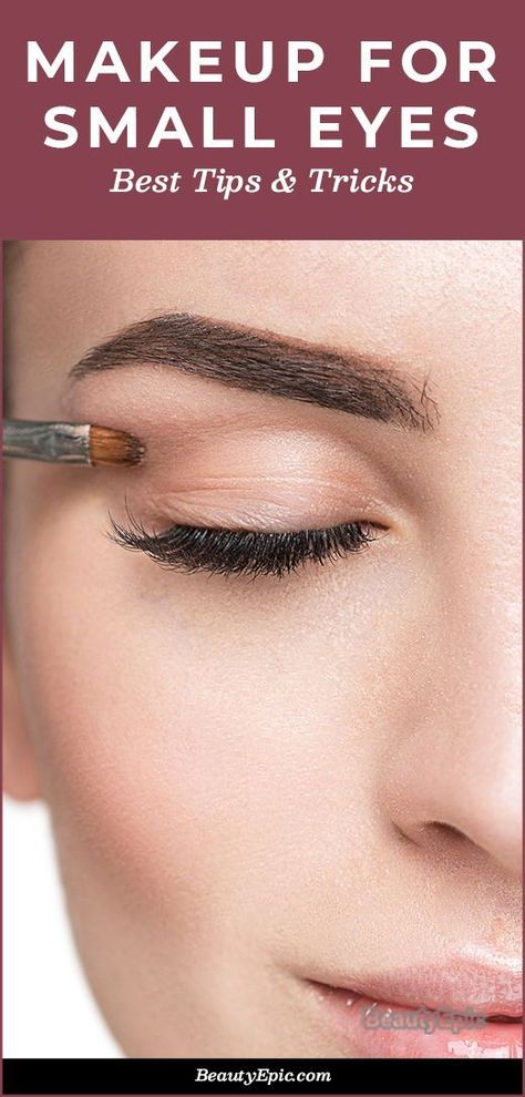 Eye Makeup Tips for Small Eyes: Step by Step Process Best Eye Makeup For Small Eyes, Eyeshadow Small Eyelids, Eyeshadow Looks For Small Eyelids, Eye Makeup For Small Eyelids, Eye Makeup Small Eyes, Eyeshadow For Small Eyes, Small Eyelid Makeup, Small Eyelids, Makeup Tips For Small Eyes