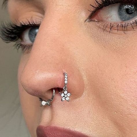 3000 nose ring. Swipe to see what it looks like on nose Dangling Nose Rings, Hanging Nose Ring, Dangle Nose Rings, Dangly Nose Ring, Cool Nose Piercings, Dangle Nose Piercing, Dangling Nose Ring, Dangle Nose Ring, Nose Jewellery