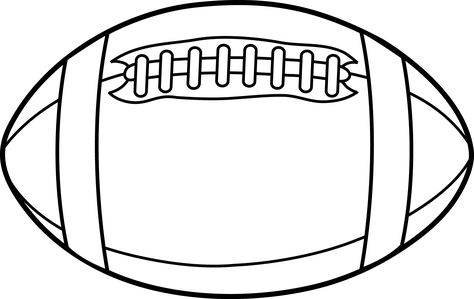 Black and White Football Football Images Clip Art, Football Clipart Black And White, Football Outline, Football Clip Art, Football Lines, Football Coloring, Football Template, Football Clips, Football Clipart