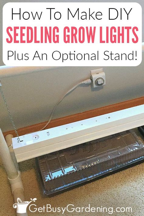 If you’re learning how to start seedlings indoors, one essential tool you should have is a grow light. Indoor seed starting can be frustrating and difficult using only a windowsill, but with my guide to making quick and inexpensive DIY grow lights, you can get your spring seedlings off to a healthy start. Learn how to create an easy indoor seed starting setup with a homemade grow light and DIY stand. Both can be ready to go in just over half an hour, and placed anywhere in your home. Indoor Seed Starting, Grow Light Stand, Garden Landscaping Design Ideas, Seedlings Indoors, Growing Bulbs, Walkway Ideas, Cozy Backyard, Starting A Garden, Grow Light