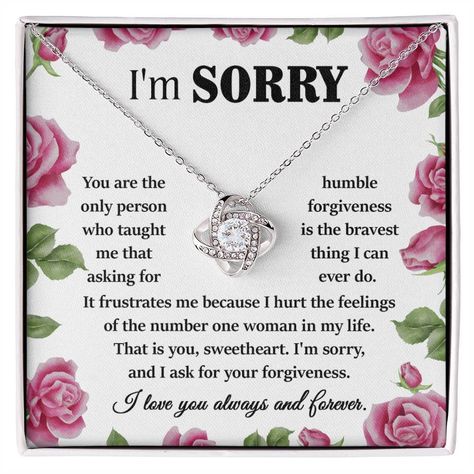 Say sorry with a touch of love and a dash of style 💕 Introducing our exquisite Love Knot Pendant Necklace, the perfect apology gift for your girlfriend, wife, or soulmate. Let this beautiful piece symbolize your sincere apology and your endless love for her. #apologizeinstyle #forgivenessislove #lovenotwar #sorrynotsorry #giftsforher #jewelrylover #relationshipgoals #loveknotnecklace #forgivenessiskey #treatyourself #fathersdaygifts Shop Now https://bit.ly/3SZnbMf Single Mom Gifts, Apology Gifts, Godson Gifts, Bonus Dad Gifts, Nephew Gifts, Goddaughter Gifts, Niece Gifts, Step Dad Gifts, Mommy Gift