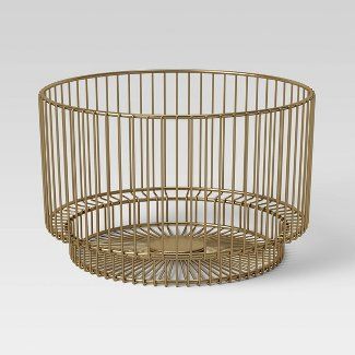 Wire Baskets : Target Metal Wire Basket, Blanket Holder, Living Room Blanket, Modern Baskets, Iron Storage, Decorative Storage Baskets, Blanket Basket, Project 62, Round Storage