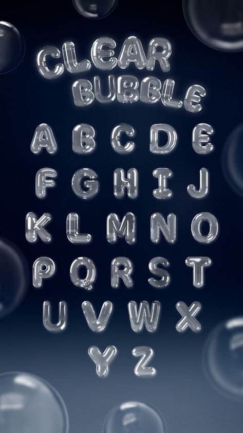 Clear bubble alphabets Pinterest banner | premium image by rawpixel.com / Tanat Chittirungsan Bubbly Fonts Alphabet, Bubble Font Canva, Bubble Fonts Alphabet Graffiti, Canva Fonts Free, Fonts Bubble, Font Wallpaper, Pinterest Banner, Bubble Type, Bubble Alphabet