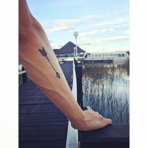 Arrow Tattoo Men Bicep, Geometric Arrow Tattoo Men, Men Arrow Tattoo Arm, Men’s Arrow Tattoo, Men Arrow Tattoo, Arrow Tattoo Men Forearm, Small Arrow Tattoo Men, Archer Tattoo Men, Arrow Tattoo Design For Men