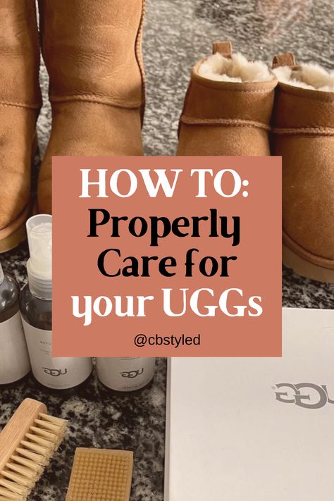 How to care for your Uggs and how to clean your Uggs, If you have Uggs boots or you are giving Uggs as a gift then you need this Uggs care kit so you can wear your stylish Uggs with all your casual winter outfits and cold winter outfits! How To Wear Uggs With Jeans, Grey Uggs Outfit, Ugg Boot Outfits, Outfits With Ugg Boots, Ugg Care Kit, Uggs Outfit Winter, Cold Winter Outfits, Grey Uggs, Outfit With Uggs