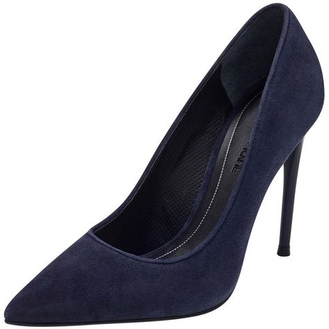 KENDALL + KYLIE Women's Clara Suede Pump - Dark Blue/Navy, Size 10 ($89) ❤ liked on Polyvore featuring shoes, pumps, pointed toe high heel pumps, navy blue pumps, navy blue shoes, suede shoes and pointed-toe pumps Dark Blue Pumps, Navy Blue High Heels, Blue High Heel Shoes, Navy Blue Pumps, Navy Pumps, Blue Suede Pumps, Size 11 Women Shoes, Navy Blue Shoes, Sport Shoes Women