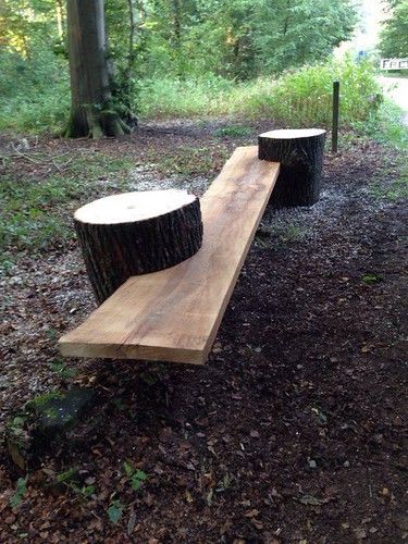 Wooden Benches, Diy Garden Patio, Diy Bench Outdoor, Jardim Diy, Cheap Backyard, Backyard Seating, Have Inspiration, Rustic Outdoor, Garden Bench