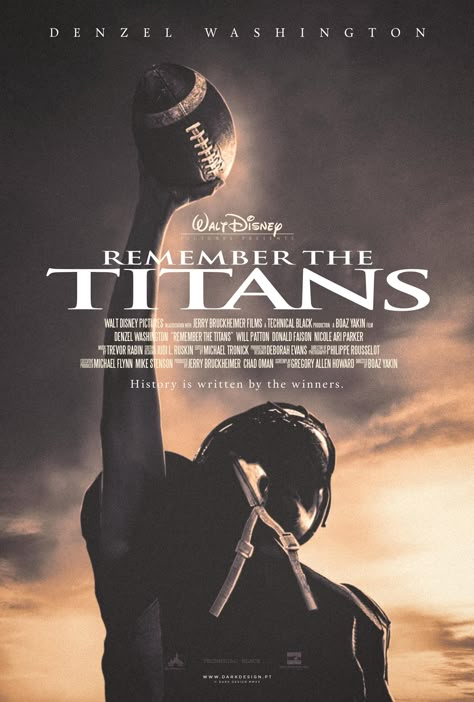 Remember The Titans Poster, Remember The Titans Wallpaper, Remember The Titans Movie Poster, Sports Movie Poster, Remember The Titans Movie, Titans Aesthetic, Titans Poster, Bday Background, October Movies