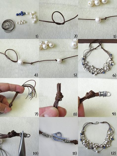 Loose Ends | A Blog Presented by Shipwreck Beads Diy Necklaces Tutorial, Necklace Tutorial, Cord Bracelet, Jewelry Making Tutorials, Diy Schmuck, Bijoux Diy, Crochet Jewelry, Schmuck Design, Jewelry Projects