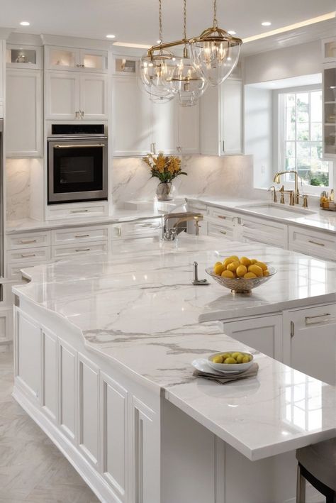 1. Quartz countertop maintenance
2. Expert polishing techniques
3. Tips for 2024 kitchen trends
4. How to keep quartz countertops looking new Kitchen Ideas With Quartz Countertops, White Kitchen With Quartz Backsplash, White Stone Countertops Kitchen, White Kitchens With Quartz Countertops, Kitchen Countertops White Cabinets, Unique Doors Interior, White Quartz Countertop Kitchen, Kitchen Countertops White, Quartz Kitchen Countertops White