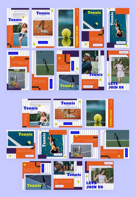 Tennis Instagram Story and Post Promotion Templates PSD Tennis Instagram Story, Tennis Instagram, Best Instagram Stories, Tennis Posters, Instagram Promotion, Sport Banner, Campaign Posters, Story Templates, Instagram Story Template