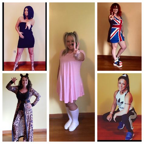 Spice girls halloween costumes! Group costumes 90s costumes Spice Girls Costume Halloween, Posh Spice Costume, Spice Girls Halloween Costume, Spice Girls Costume, 90s Costumes, Spice Girls Costumes, Halloween Costumes Group, Girls Halloween Costumes, Best Friend Halloween Costumes