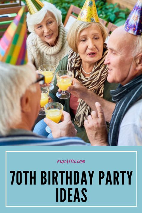 Do you want to plan a birthday party for a loved one who is turning 70 years old? Well, look no further than this article! Here you will find a complete guide on fun 70th birthday party ideas. From food ideas to games to play, you'll find it all right here. #70thBirthdayPartyIdeasSurprise #70thBirthdayPartyIdeasDIY 70 Th Bday Party Ideas, Party Themes For 70th Birthday, 70 Year Old Bday Party Ideas, 70 Birthday Party Food Ideas, 76 Year Old Birthday Party Ideas, 70years Old Birthday Theme, Turning 70 Birthday Party Ideas, 70 Year Old Birthday Ideas Men Party, Appetizers For 70th Birthday Party