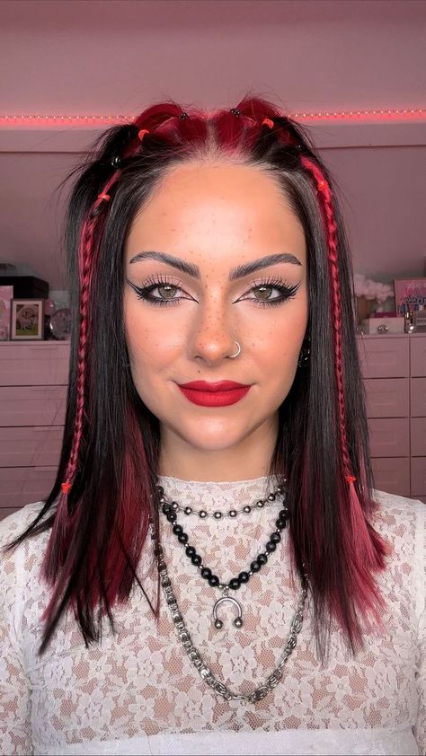 Loving this hairstyle 🍒 Who's going to try it? #sophiehannah #hairtutorial #y2khair #hairtutorial #hairreels #hairtrend | Sophie Hannah | Barbar60 · Vampire (Speed Up) Y2khair Styles, Sophie Hannah Hairstyles, Sophie Hannah Hair, Vampire Hairstyles, Makeup Tutorials Step By Step, Y2k Makeup Looks, Vampire Hair, Asian Makeup Tutorials, Y2k Makeup