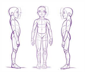 Child turn-around by POSEmuse Justin Martin, Anatomy Studies, Children Sketch, Sketch Poses, Human Anatomy Drawing, Drawing Examples, Character Model, Human Anatomy Art, Human Drawing