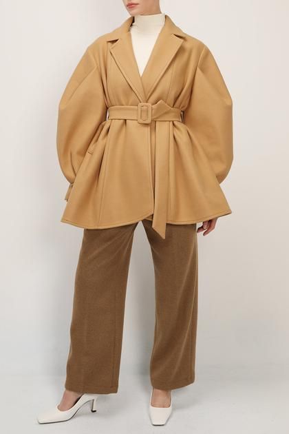 Aubrey Structured Puff Sleeve Coat | Women's Jackets & Coats | storets