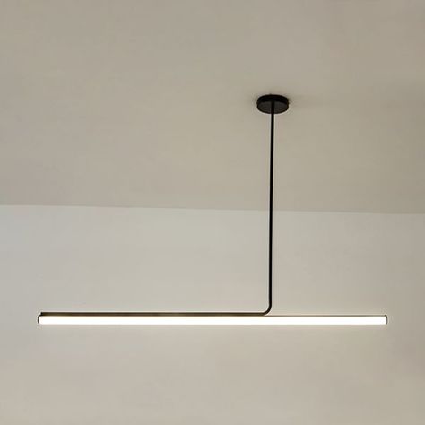 Linear Pendant Light Over Island, Modern Kitchen Pendants, Lights Over Island, Celing Light, Lights Over Kitchen Island, Modern Lights, Home Lighting Design, Linear Pendant Light, Minimal Lighting